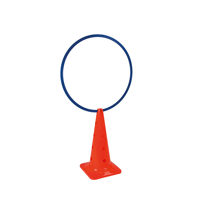Cono Delimitatore in Plastica Rigida con Fori per Pali e Hula Hoop Altezza 47 cm per Allenamenti Sportivi-4