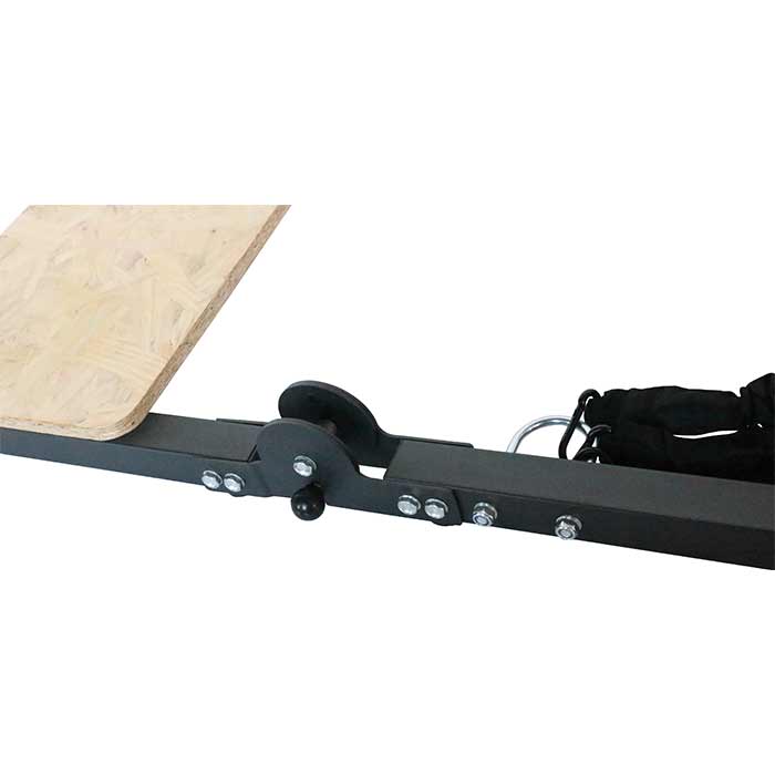 Panca Multifunzione Hip Thruster Compatta con Elastici e Cuscino Regolabile-5