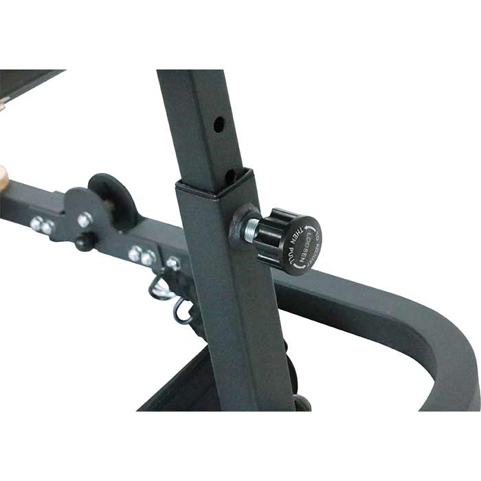 Panca Multifunzione Hip Thruster Compatta con Elastici e Cuscino Regolabile-6