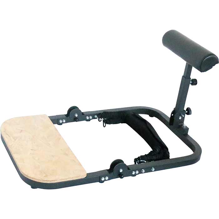 Panca Multifunzione Hip Thruster Compatta con Elastici e Cuscino Regolabile-3