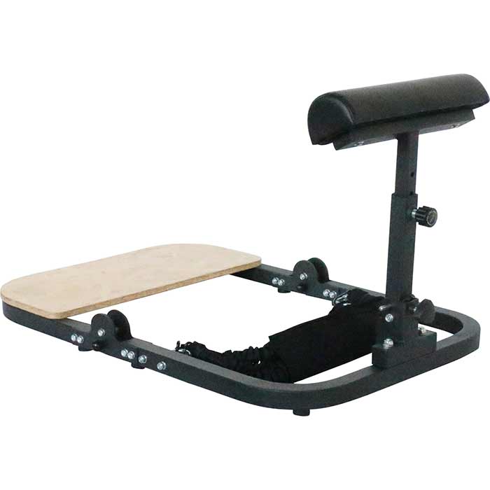 Panca Multifunzione Hip Thruster Compatta con Elastici e Cuscino Regolabile-4
